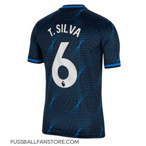 Chelsea Thiago Silva #6 Replik Auswärtstrikot 2023-24 Kurzarm